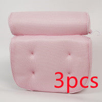 6 suction cups bath pillow 3D net bathtub pillow AliFinds