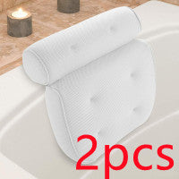 6 suction cups bath pillow 3D net bathtub pillow AliFinds