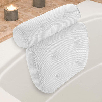 6 suction cups bath pillow 3D net bathtub pillow AliFinds