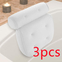 6 suction cups bath pillow 3D net bathtub pillow AliFinds