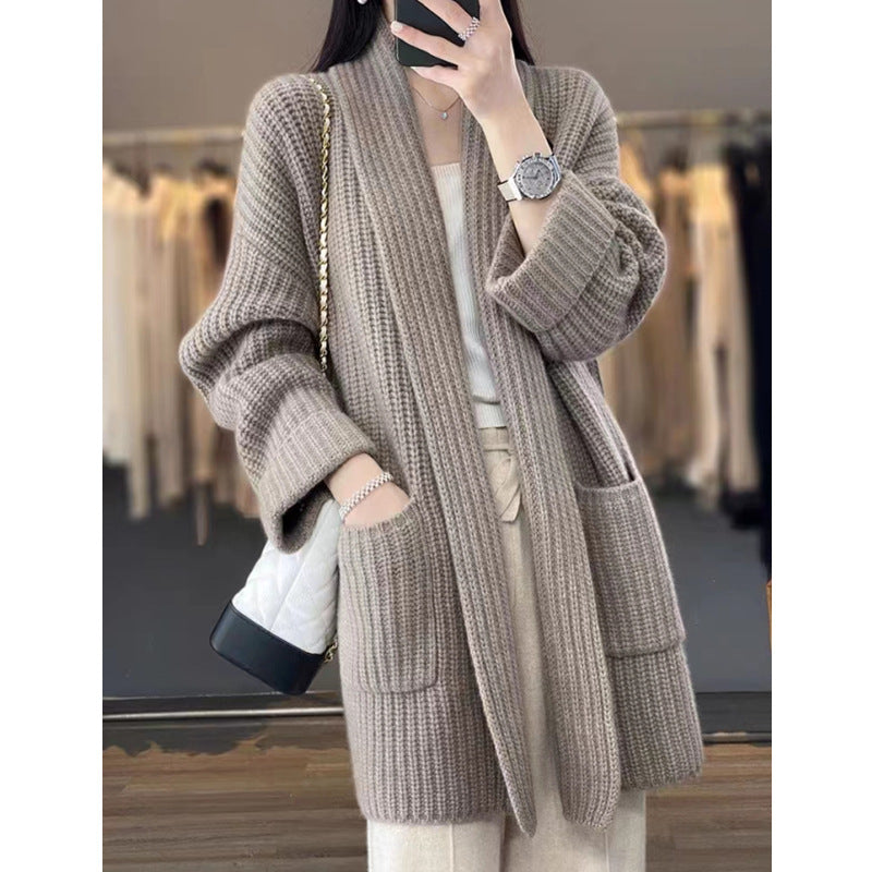 Plus Size Women&#39;s Sweater Cardigan Mid-length ( 3 TO 7 DAYS  SHIPPING)