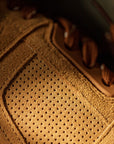 Men’s  Suede Bread Shoes – Comfortable Round-Toe Lace-Up Sneakers in Wheat Color