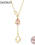 Natural pink crystal pendant