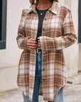 Women's Loose Casual Plush Plaid Shirt Jacket