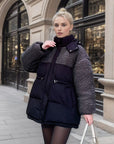 Women’s Cotton-Padded Lamb Wool Coat – Drawstring Waist Thickened Winter Jacket