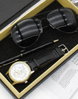 Men's Quartz Business Watch & Sunglasses