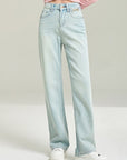 Straight Slimming  Wide Leg Jeans Women's