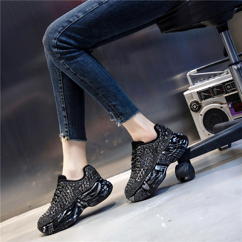 Ladies Sports Shoes Casual Old Shoes Women Low-top Thick-soled Shallow Mouth Shoes Women  (3 to 7 days shipping)