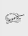 Irregular Misalignment S925  Silver Ring WOMEN