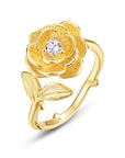 Women’s Fashion Retro Flower Ring – Adjustable 925 Silver