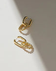 Sliver-Gold-plated Double Earrings For Women