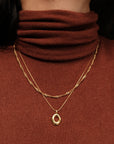 Women's Double Layered Chain Collarbone