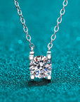 2-carat Natural Moissanite Necklace S925 Sterling Silver