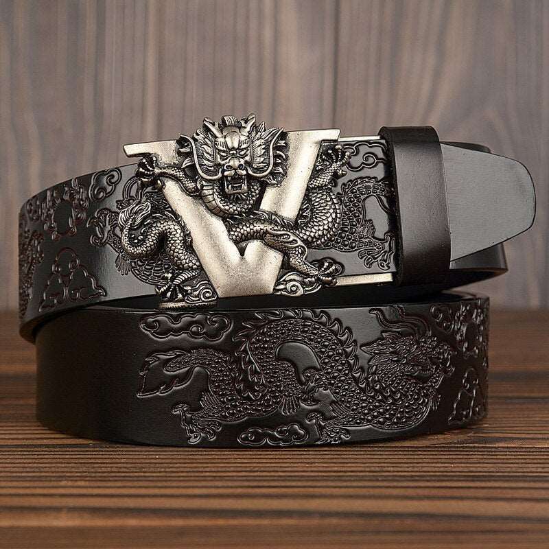 Automatic cowhide belt