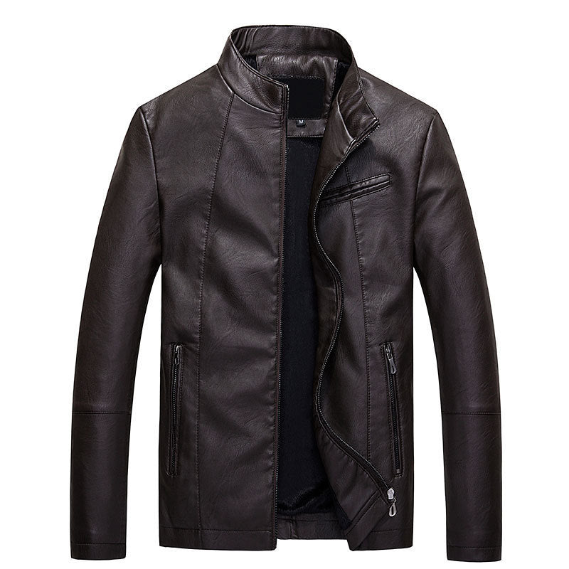 Men&#39;s leather PU leather jacket