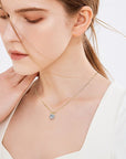 1 Karat Moissanite Necklace For Women