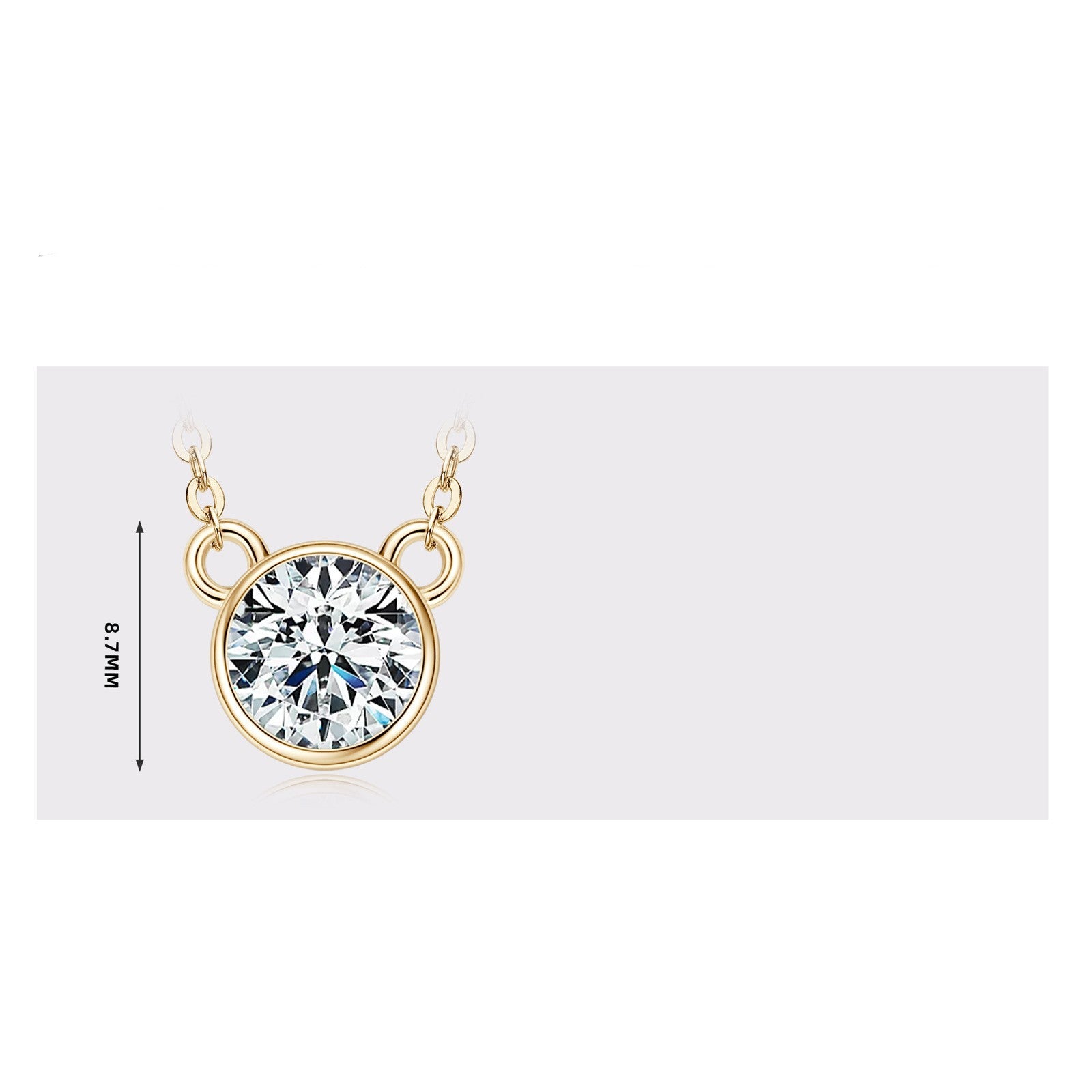 1 Karat Moissanite Necklace For Women