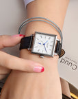 Men's And Women's Simple Square Quartz Watch