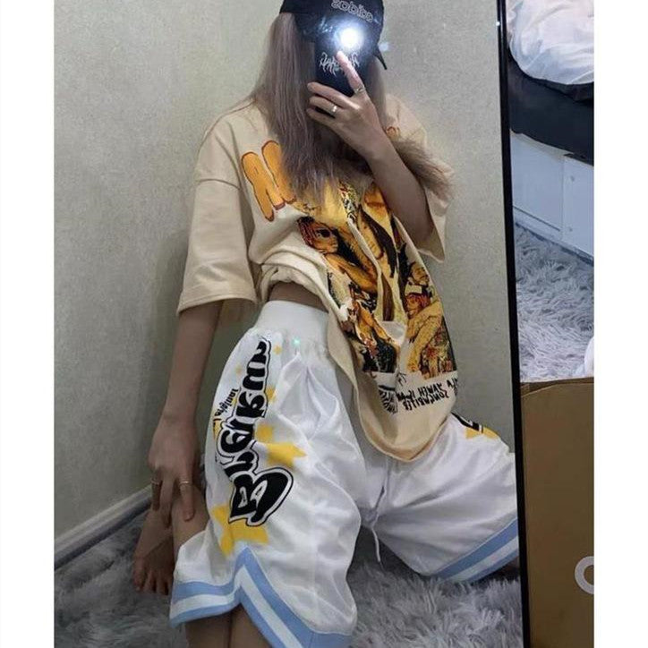 🏀 American Retro Basketball Shorts – Sporty Meets Streetwear
