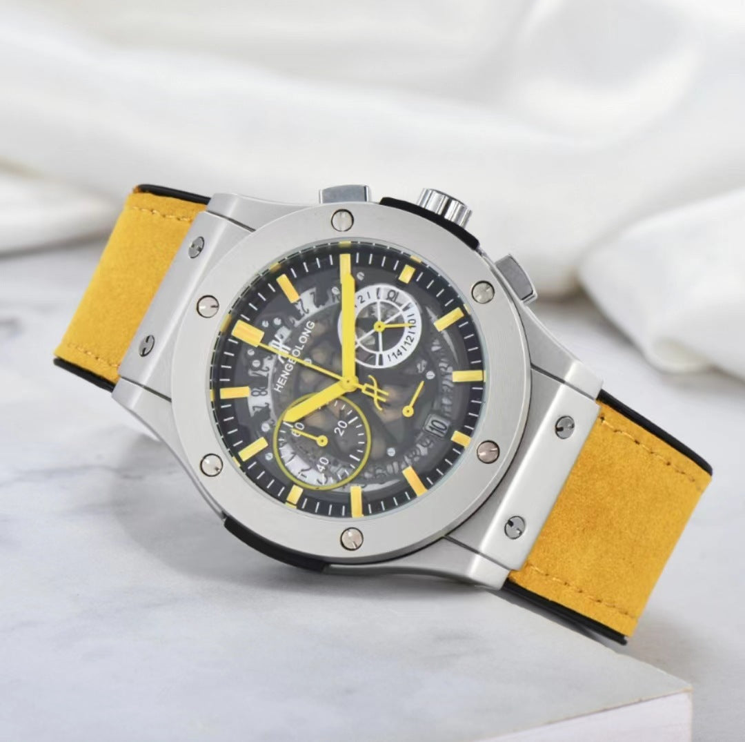 Men’s Multifunction Quartz Wristwatch – Large Dial Analog + Digital Leisure Style