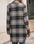 Women's Loose Casual Plush Plaid Shirt Jacket