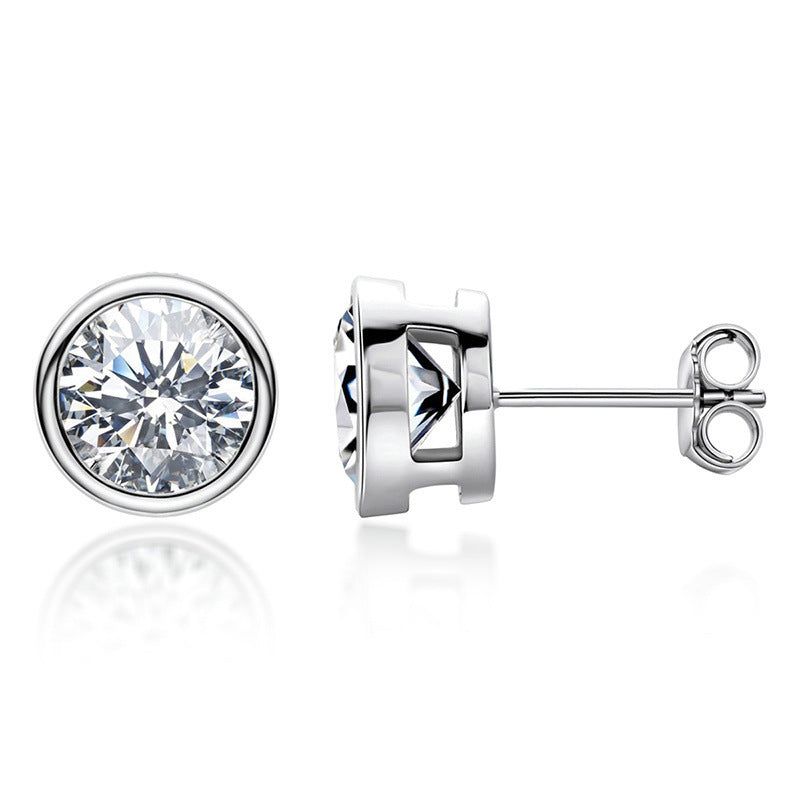 0.5 / 1 Carat Moissanite Stud Earrings MEN