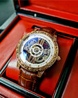 Genuine Leather Men's High-end Hollow Tourbillon Automatic Mechanical Watch