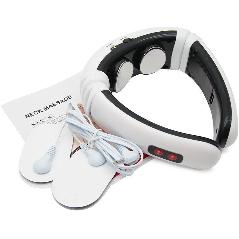 Electric neck massager with far infrared thermal pain relief