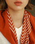 Women's striped silk scarf