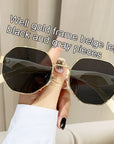 Modern Square Polygon Metal Sunglasses