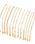 Women’s 13-Piece Gold-Plated Bracelet Set – Layered Heart & Bead Chain Fashion Jewelry