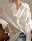 Chic Chiffon White Shirt For Women