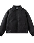 Men’s Rock Style PU Leather Jacket – Thickened Premium Mid-Length Coat