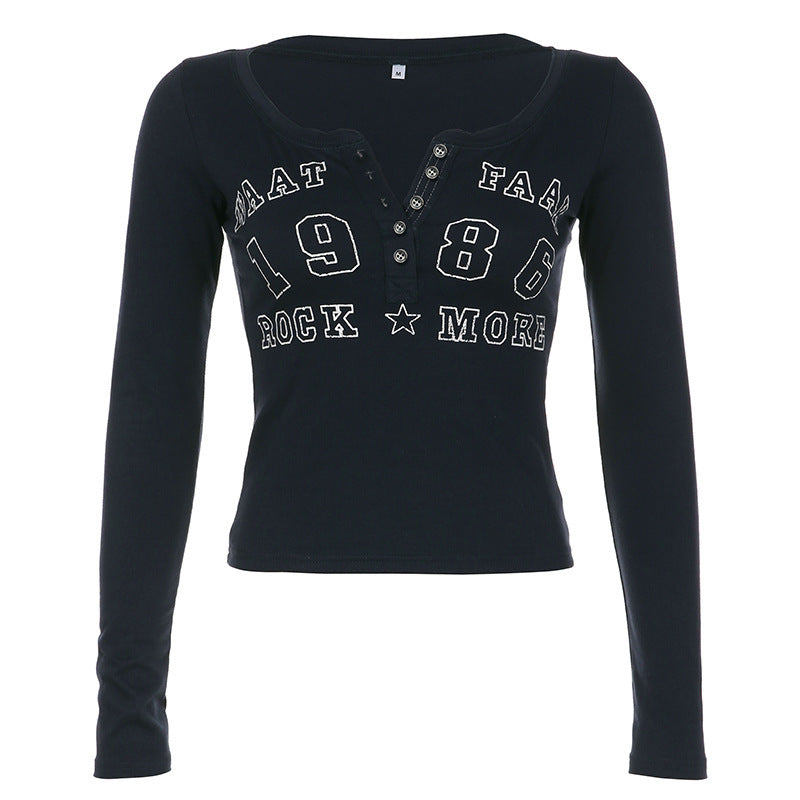 Slim Fit Long-sleeved T-shirt Bottoming Shirt