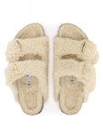 Women’s Lazybones Outdoor Fur Slippers – Warm Cotton Cork Sole Casual Non-Slip Slides