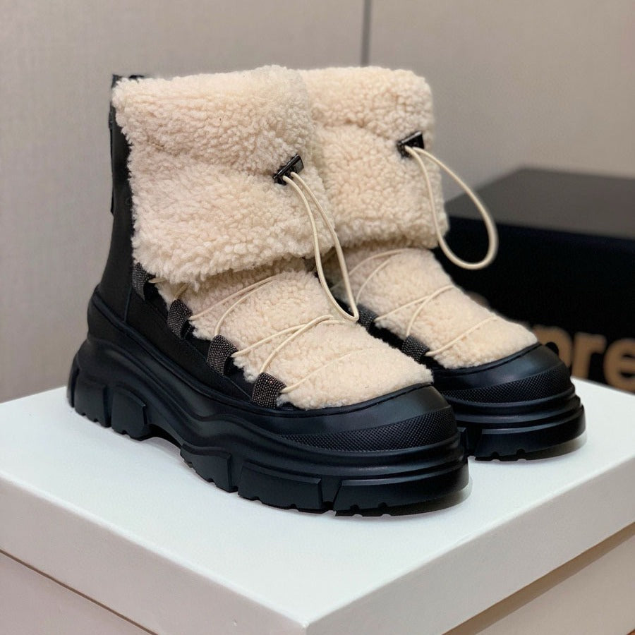 Winter Fur Ankle Boots For Women