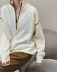 Zipper Loose Sweater Women