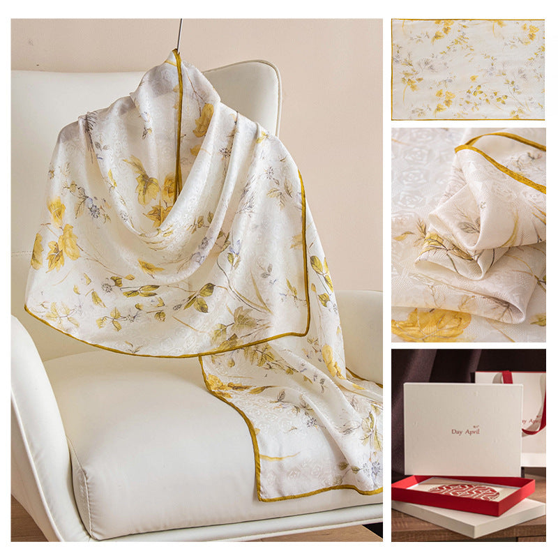 Women’s 100% Mulberry Silk Printed Scarf Wrap
