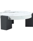 Modern Double-Layer Round Coffee Table ( USA ONLY 3 TO 5 DAYS SHIPPING)