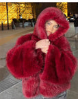 Women’s Gradient Faux Fur Coat – Thickened Autumn & Winter Street Style Jacket