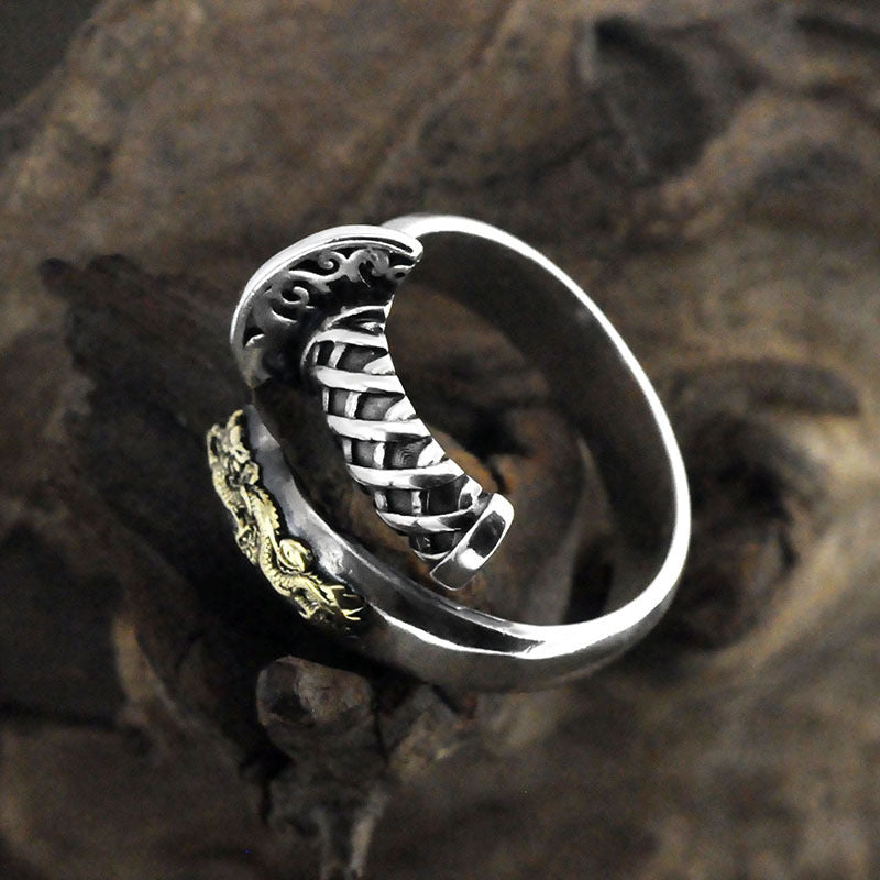 S925 Silver Retro  Ring Men