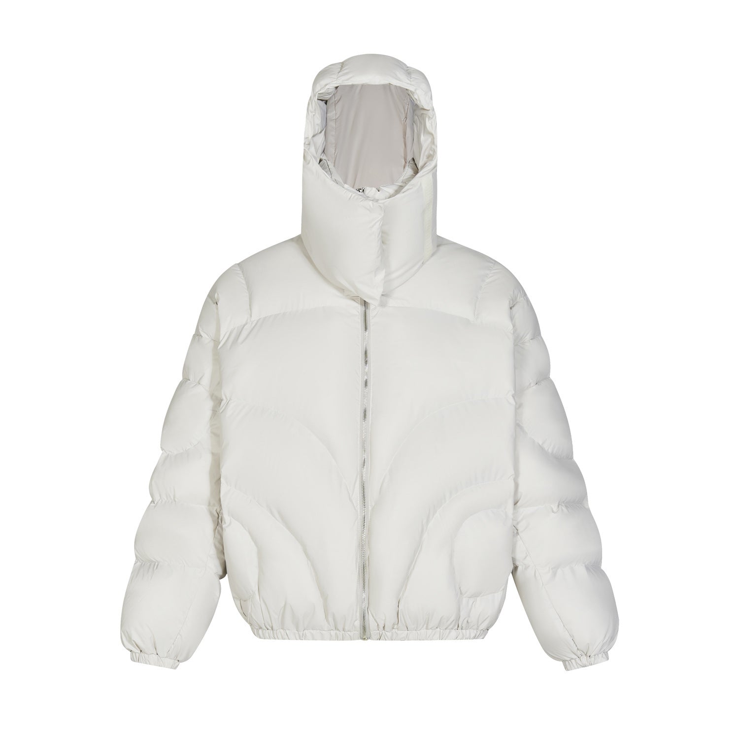 Unisex Thick Cotton Padded Jacket – Detachable Hood &amp;amp; Collar Winter Coat