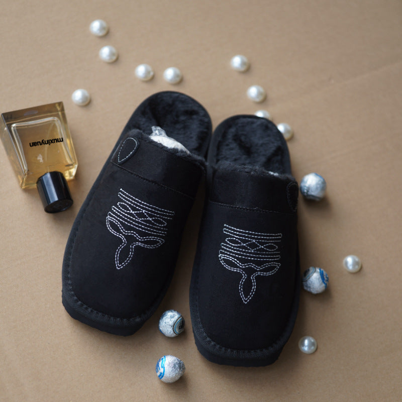 Women’s Winter Closed-Toe Slippers – Soft Faux Fur Lined PU Slip-On House Shoes with Foam Rubber Sole (Indoor