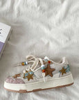 Platform Couple Casual Sneakers – Sporty White Board Shoes WOMEN