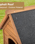 Black Asphalt Roof Dog House ( USA ONLY +  3 TO 7 DAYS SHIPPING)