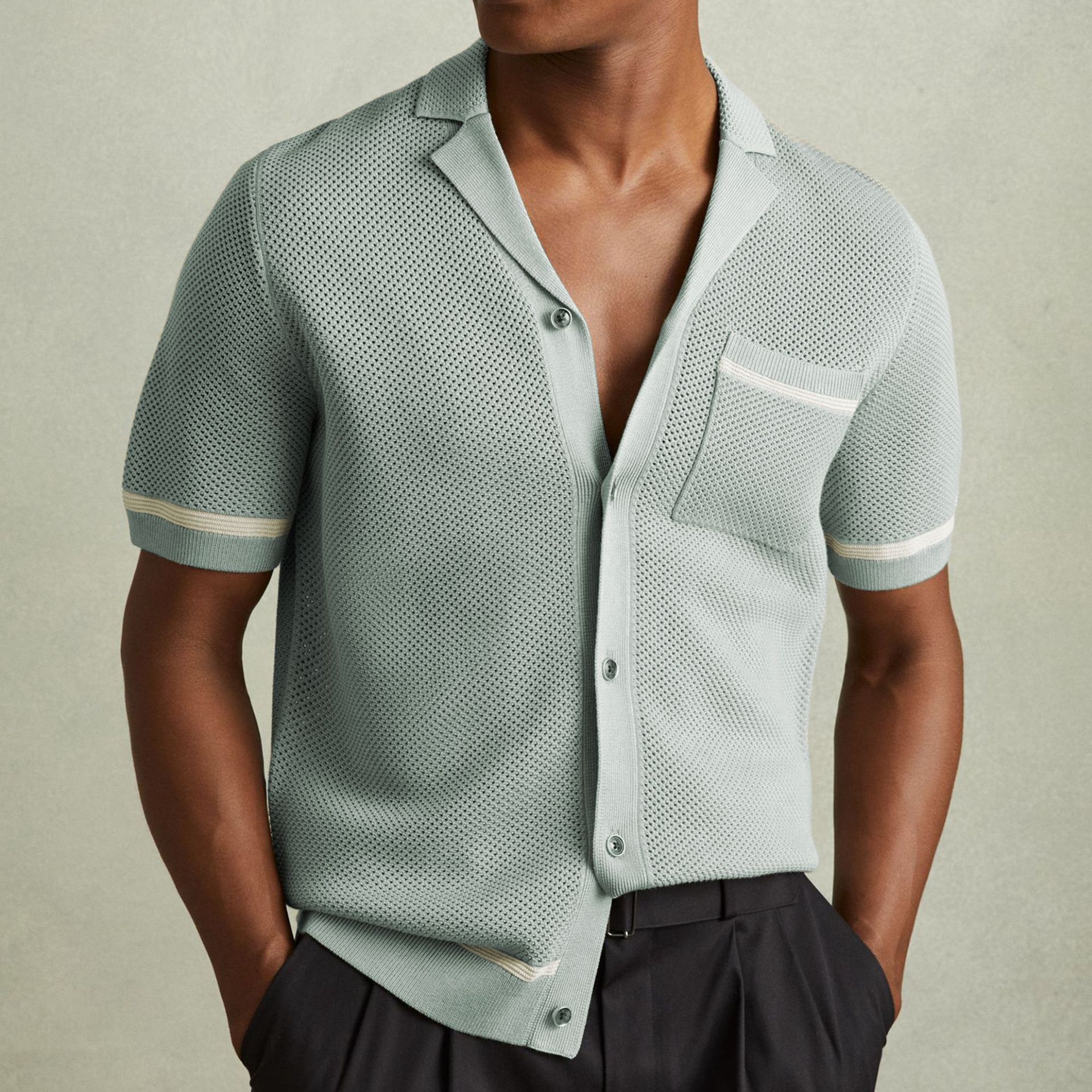 🌴 Island Breeze: Men’s Tencel Cuban Collar Polo