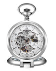 Flip Manual Mechanical Pocket Watch Roman Engraved Skeleton