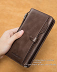 Men's Long Wallet Genuine Leather Wallet