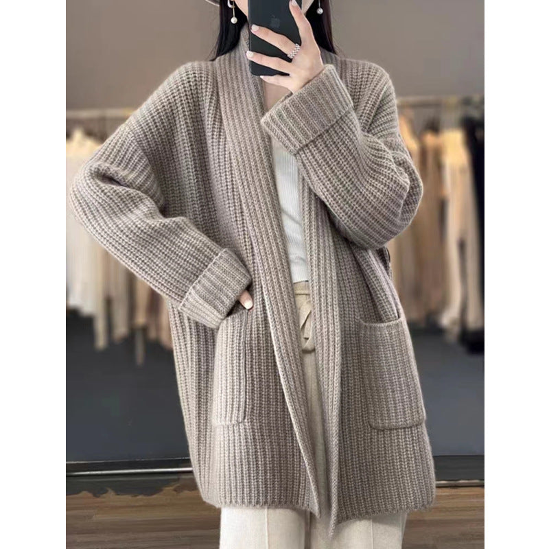 Plus Size Women&#39;s Sweater Cardigan Mid-length ( 3 TO 7 DAYS  SHIPPING)