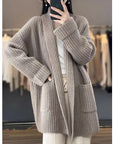 Plus Size Women's Sweater Cardigan Mid-length ( 3 TO 7 DAYS  SHIPPING)